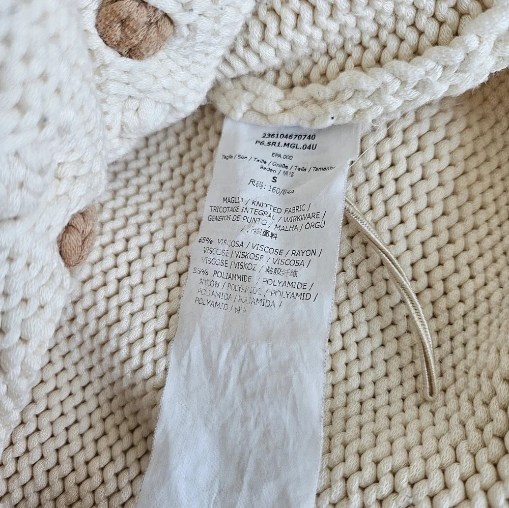 SPORTMAX Gatti Cream And Brown Chunky Braided Cableknit Sweater - Picture 6 of 10